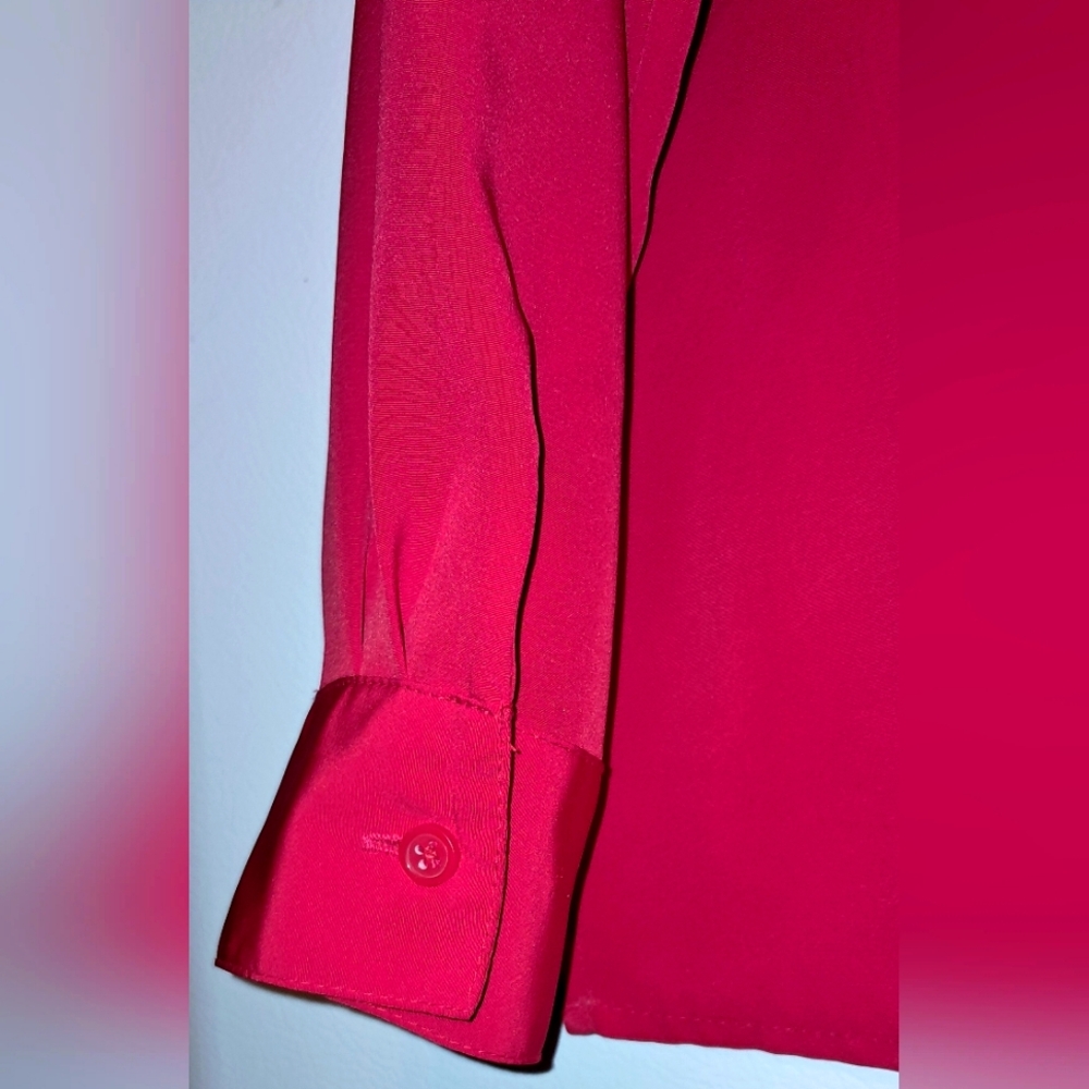 Elementz Red Blouse V-neck XL - Picture 4 of 8